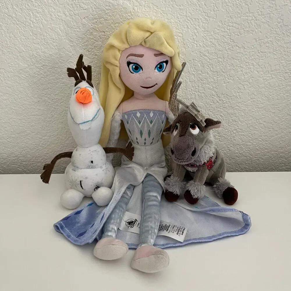 Disney Frozen Plush Lot - Elsa, Olaf, and Sven
